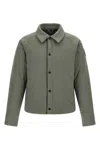Canada Goose Cropped Padded Jacket With Button-up Front In Green