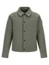 Canada Goose Cropped Padded Jacket With Button-up Front In Green