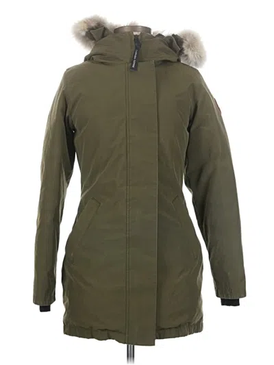 Pre-owned Canada Goose Coat In Green