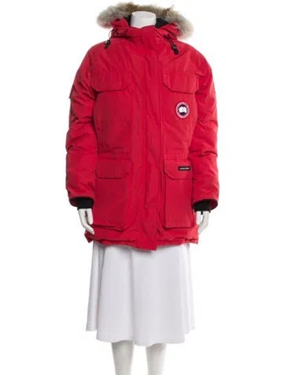 Pre-owned Canada Goose Coat In Red