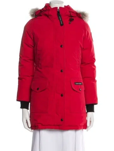 Pre-owned Canada Goose Coat In Red