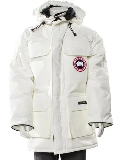 Pre-owned Canada Goose Coat In White