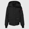 Canada Goose Black Tech Fabric Padded Down Jacket In Black
