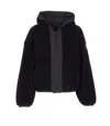 Canada Goose Alberini Reversible High Pile Fleece Bomber Jacket In Black