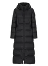 Canada Goose Padded Long Coat With Hood And Pockets In Black