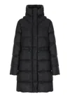 Canada Goose Padded Parka With Hood And Long Sleeves In Black