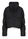Canada Goose Garnet Cropped Puffer Jacket In Black