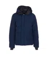 Canada Goose Hooded Parka With Zip Pockets And Cuffs In Blue
