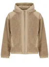 Canada Goose Reversible Hooded Boucle Padded Jacket In Nude