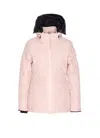Canada Goose Hooded Quilted Jacket Side Pockets In Pink