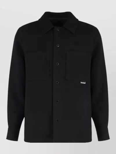 Canada Goose Collared Jacket Long Sleeves Chest Pockets In Black