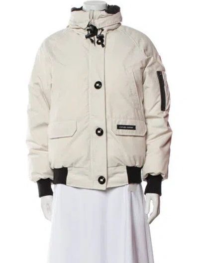 Pre-owned Canada Goose Colorblock Pattern Down Coat In Neutral