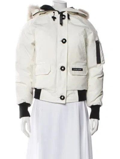 Pre-owned Canada Goose Colorblock Pattern Down Coat In Neutral