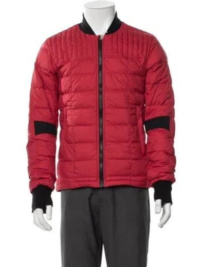 Pre-owned Canada Goose Colorblock Pattern Puffer Coat In Multi