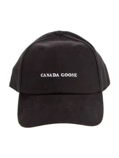 Pre-owned Canada Goose Cotton Baseball Hat In Black