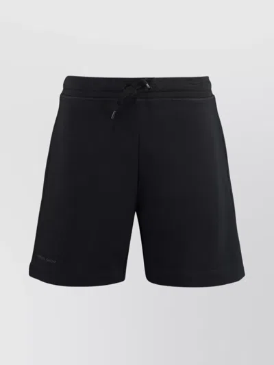 Canada Goose Cotton Bermuda Shorts With Back Pocket And Elastic Waistband In Black