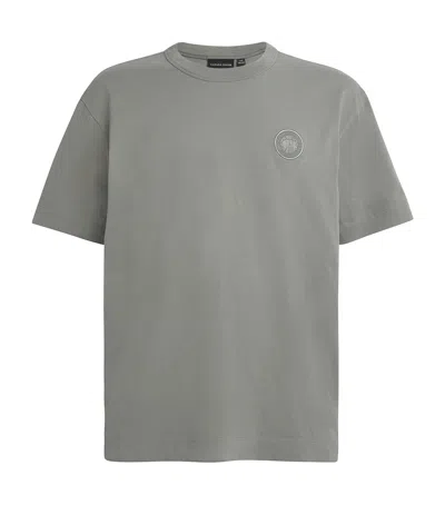 Canada Goose Cotton Disk Gladstone T-shirt In Gray