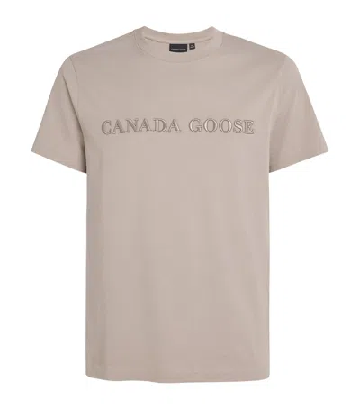 Canada Goose Cotton Embroidered Emerson T-shirt In Green