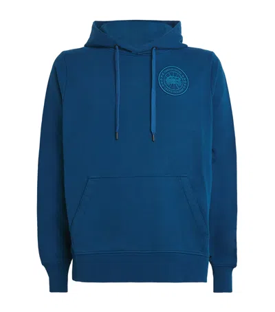 Canada Goose Cotton Huron Hoodie In Blue