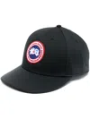 Canada Goose Men Cotton Logo Baseball Cap In Black