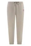 Canada Goose Cotton Track-pants With Ribbed Cuffs In Gray