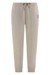 Canada Goose Cotton Track-pants With Ribbed Cuffs In Gray