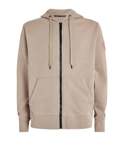 Canada Goose Cotton Zip-up Huron Hoodie In Green