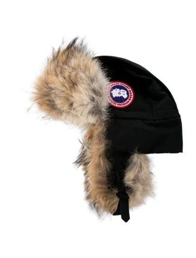 Pre-owned Canada Goose Coyote Aviator Hat In Black
