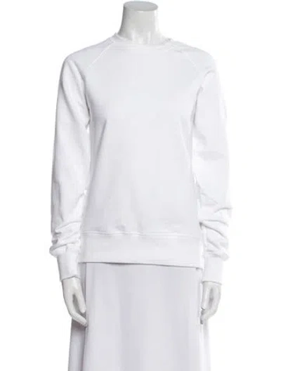 Pre-owned Canada Goose Crew Neck Long Sleeve Sweatshirt In White