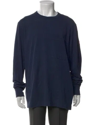 Pre-owned Canada Goose Crew Neck Long Sleeve T-shirt In Blue