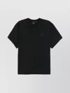 Canada Goose Crew Neck Short Sleeve T-shirt With Rib-knit In Black