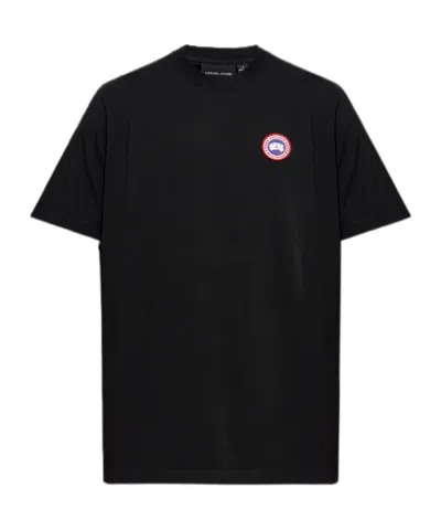 Canada Goose Ocra Logo-patch T-shirt In Black