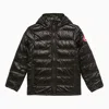 Canada Goose Crofton Hooded Down Jacket In Black