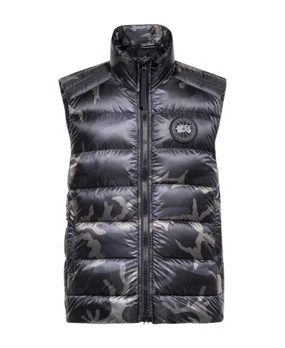 Canada Goose Crofton Camouflage-print Gilet In Black