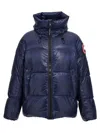 Canada Goose Mens Atlantic Navy Crofton Padded Recycled-nylon Jacket In Navy Blue