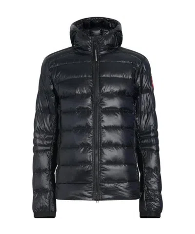 Canada Goose Crofton Hooded Down Jacket In Black