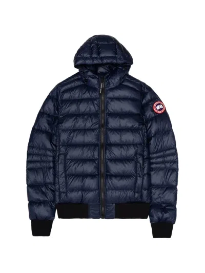 Canada Goose Crofton Hooded Down Jacket In Blue
