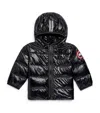 Canada Goose Kids Black Crofton Hoody Down Jacket In Black