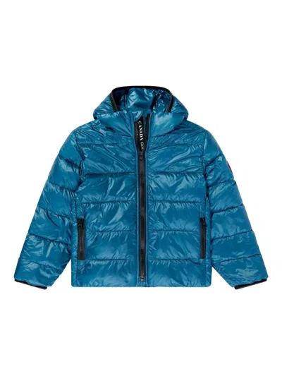 Canada Goose Kids' Crofton Hooded-stripe Jacket In Blue