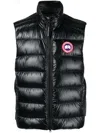 Canada Goose Men's Down Vest With Logo Patch In Black