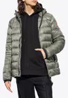 Canada Goose Crofton Hoody Recycled Nylon Down Jacket In Gray