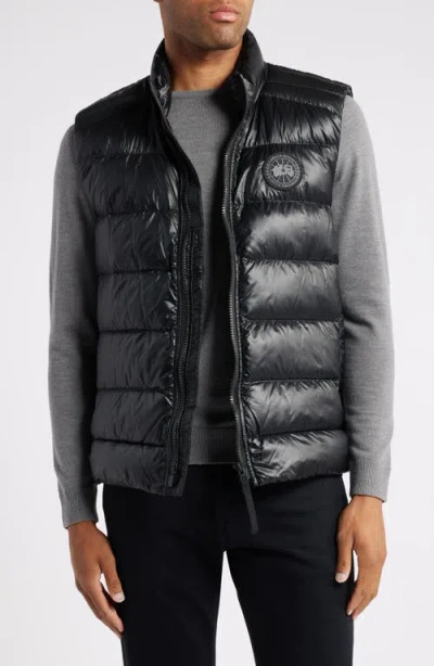 Canada Goose Down Vest With High Collar And Padded Design In Black
