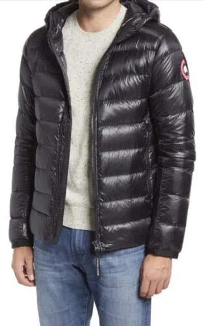 Pre-owned Canada Goose Crofton Water Resistant Packable Quilted Fill Down Jacket Size M In Black