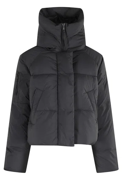 Canada Goose Cropped Down Jacket With High Padded Collar In Multi
