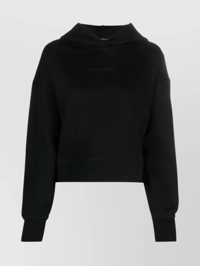 CANADA GOOSE CROPPED DROP SHOULDER HOODED KNIT
