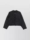 Canada Goose Cropped Lightweight Quilted Bomber Jacket In Black