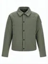 Canada Goose Cropped Padded Jacket With Button-up Front In Green