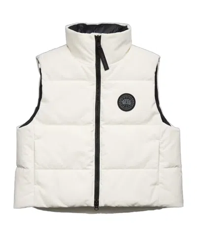 Canada Goose Cropped Padded Vest In White