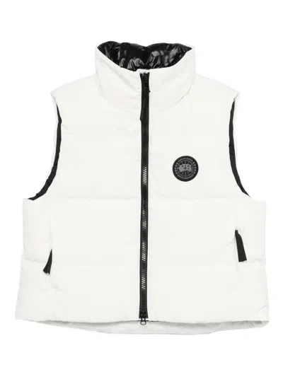 Canada Goose Cropped Padded Vest In White