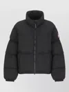 Canada Goose Cropped Puffer Jacket High Neck Hem Drawstring In Brown
